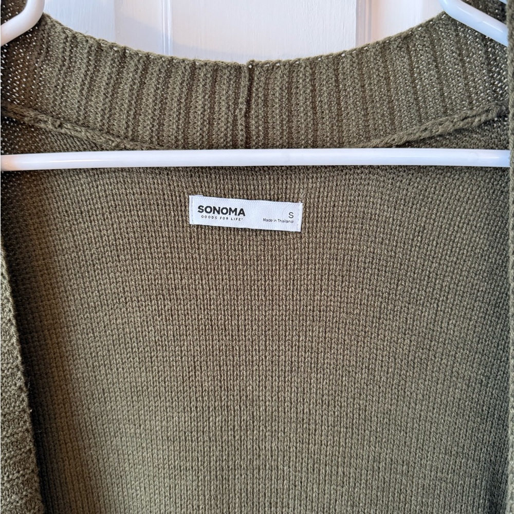 Sonoma Forest Green Open Front Cardigan - Picture 4 of 4
